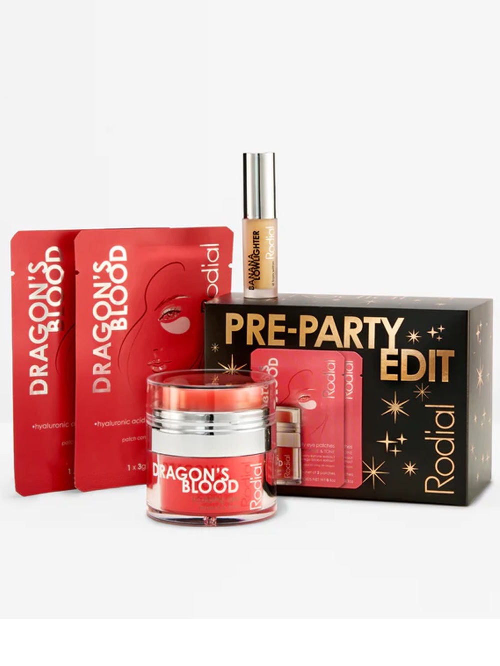 Rodial PreParty Edit Kit w/Lowlighter/Sculpting Gel+Eye Patches NIB SEALED!